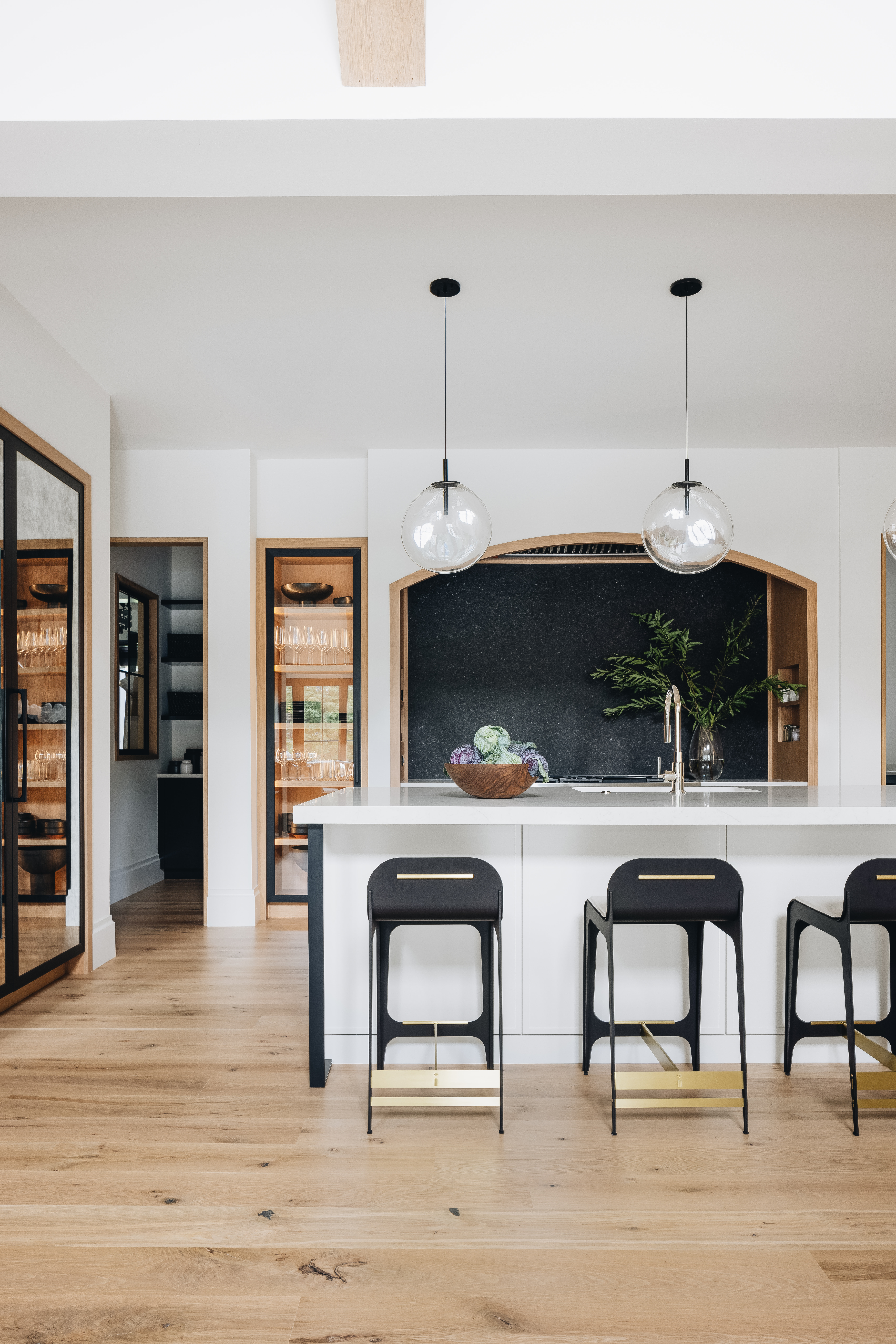 Detailed kitchen interior with custom cabinetry